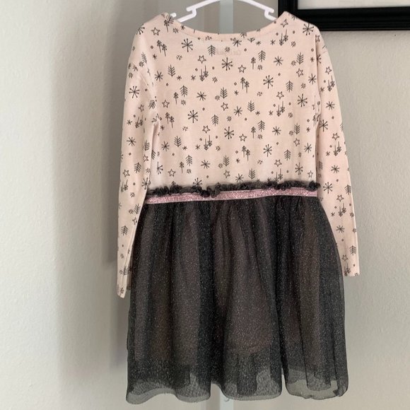 CAT & JACK Girl's Dress, Pastel Pink with Silver Tulle Skirt, Size: XS (4-5) - Picture 4 of 7